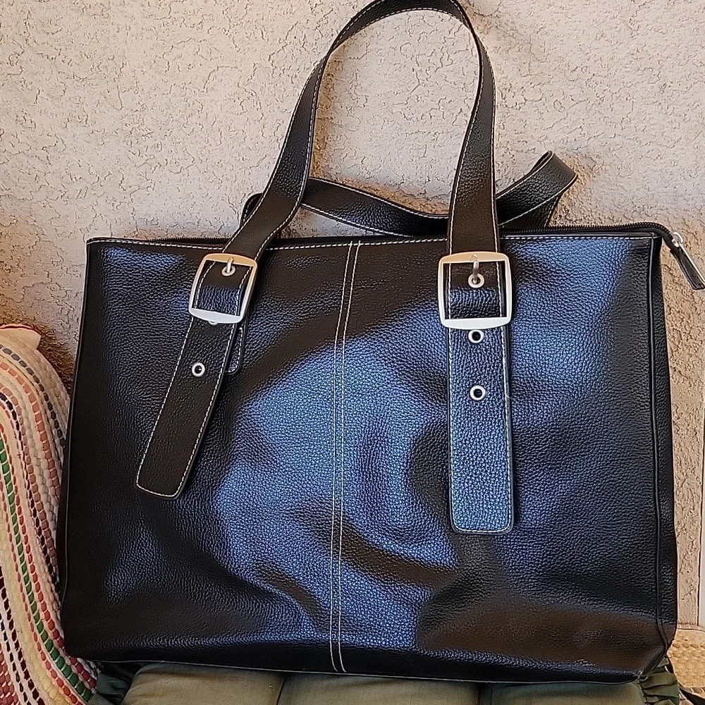 Solo Classic Laptop Tote Bag Briefcase Black